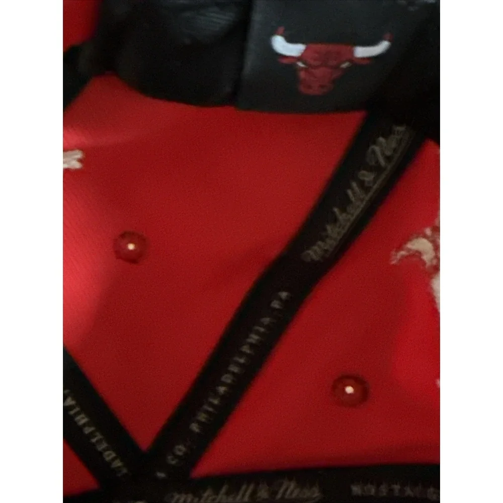 Chicago Bulls Hat Red Chrome Elements 40th Anniversary‎ Snapback Mitchell & Ness